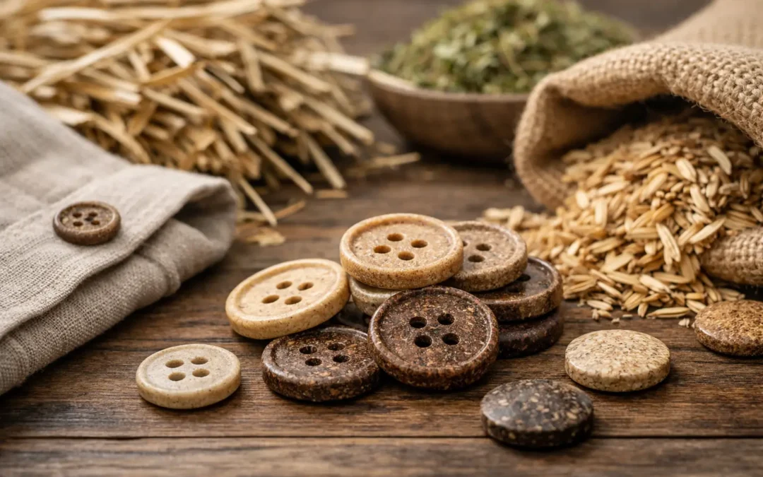 Buttons Made From Agricultural Waste for Apparel
