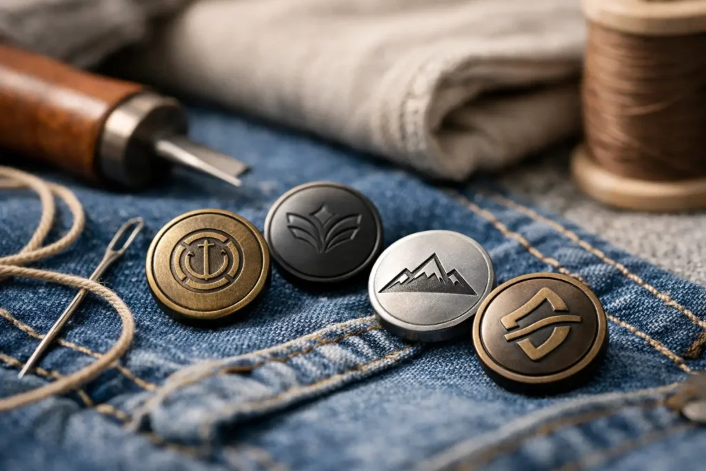 Custom Logo Engraved Buttons for Apparel Brands