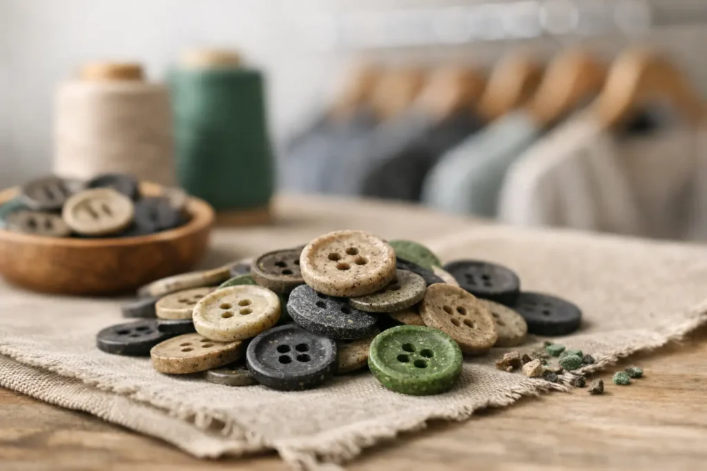 Recycled Buttons for Apparel Production