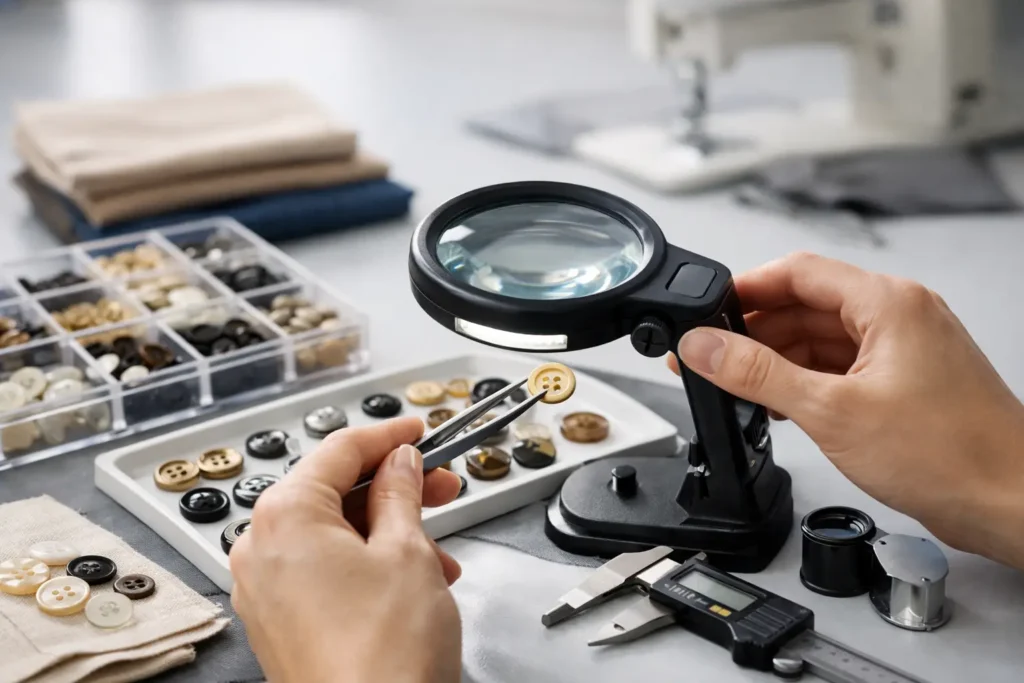 Button Sample Evaluation Before Bulk Production