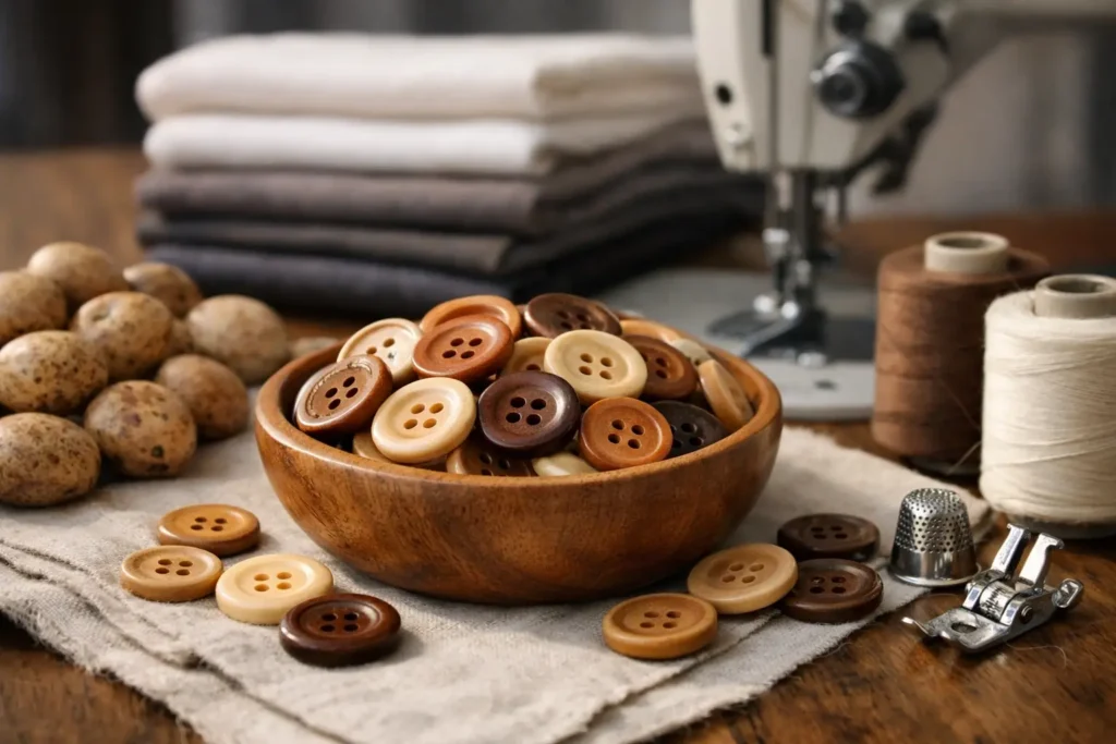 Corozo Buttons Wholesale for Apparel Production