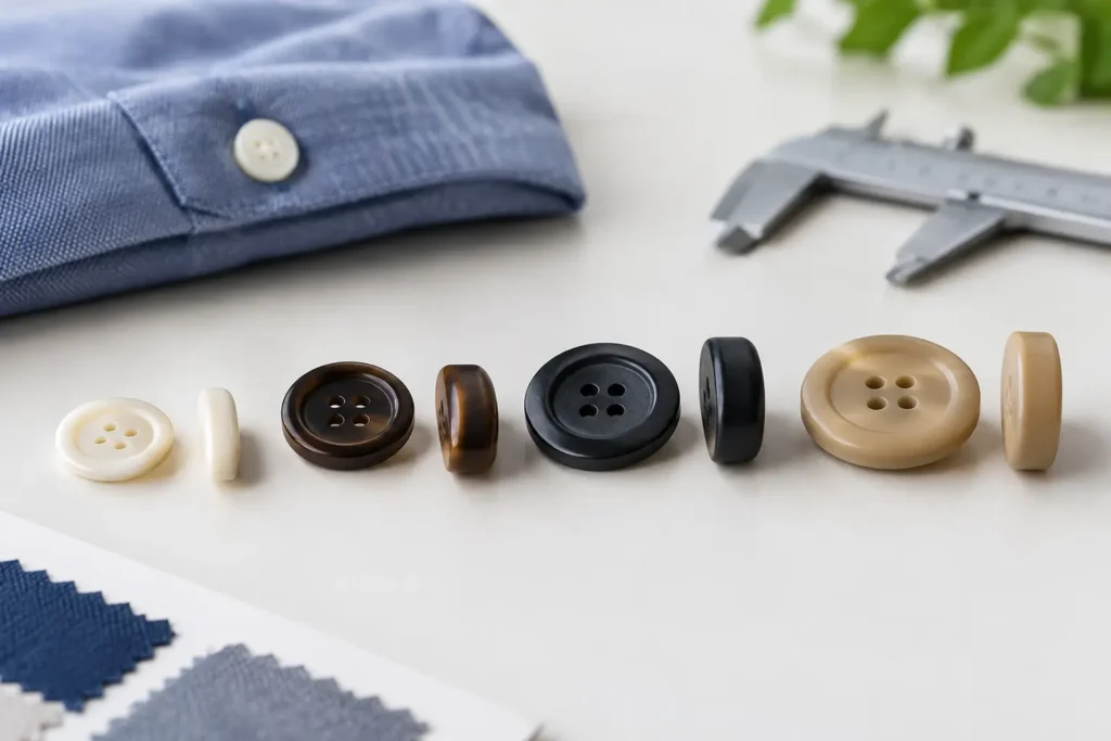 Garment Button Thickness Guide for Production