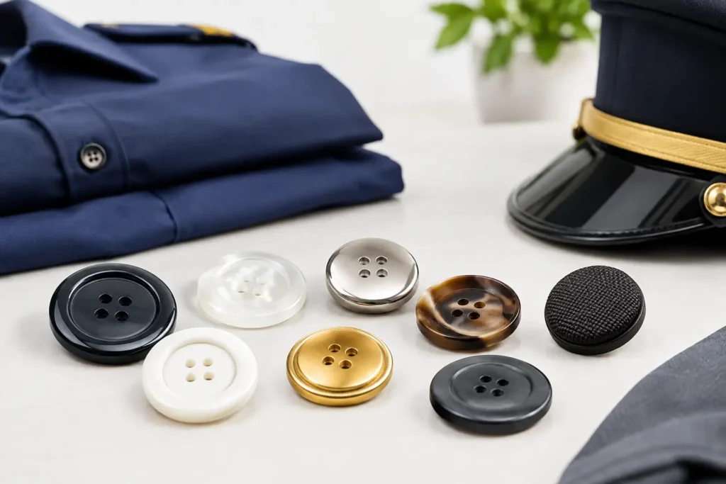 Best Button Materials for Uniform Programs